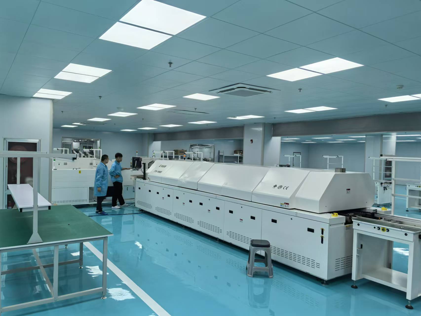 SMT and reflow assembly line